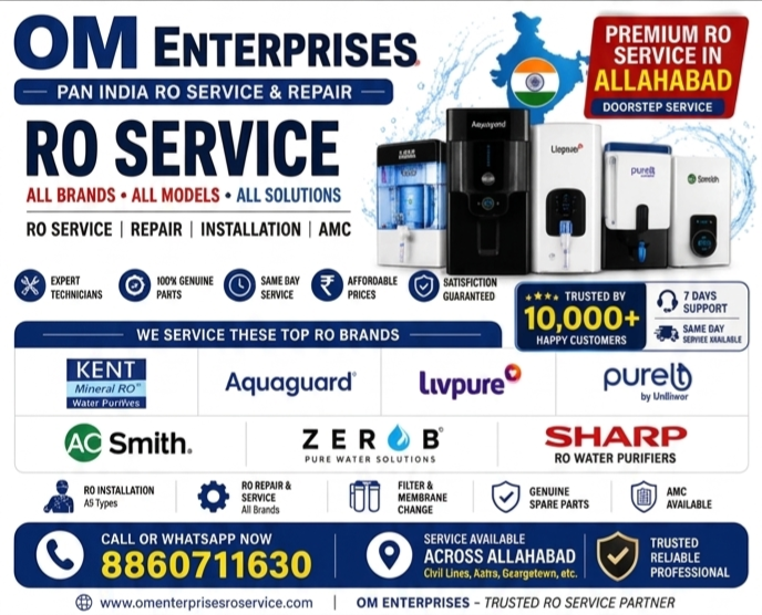 OM Enterprises RO Service Allahabad Flyer