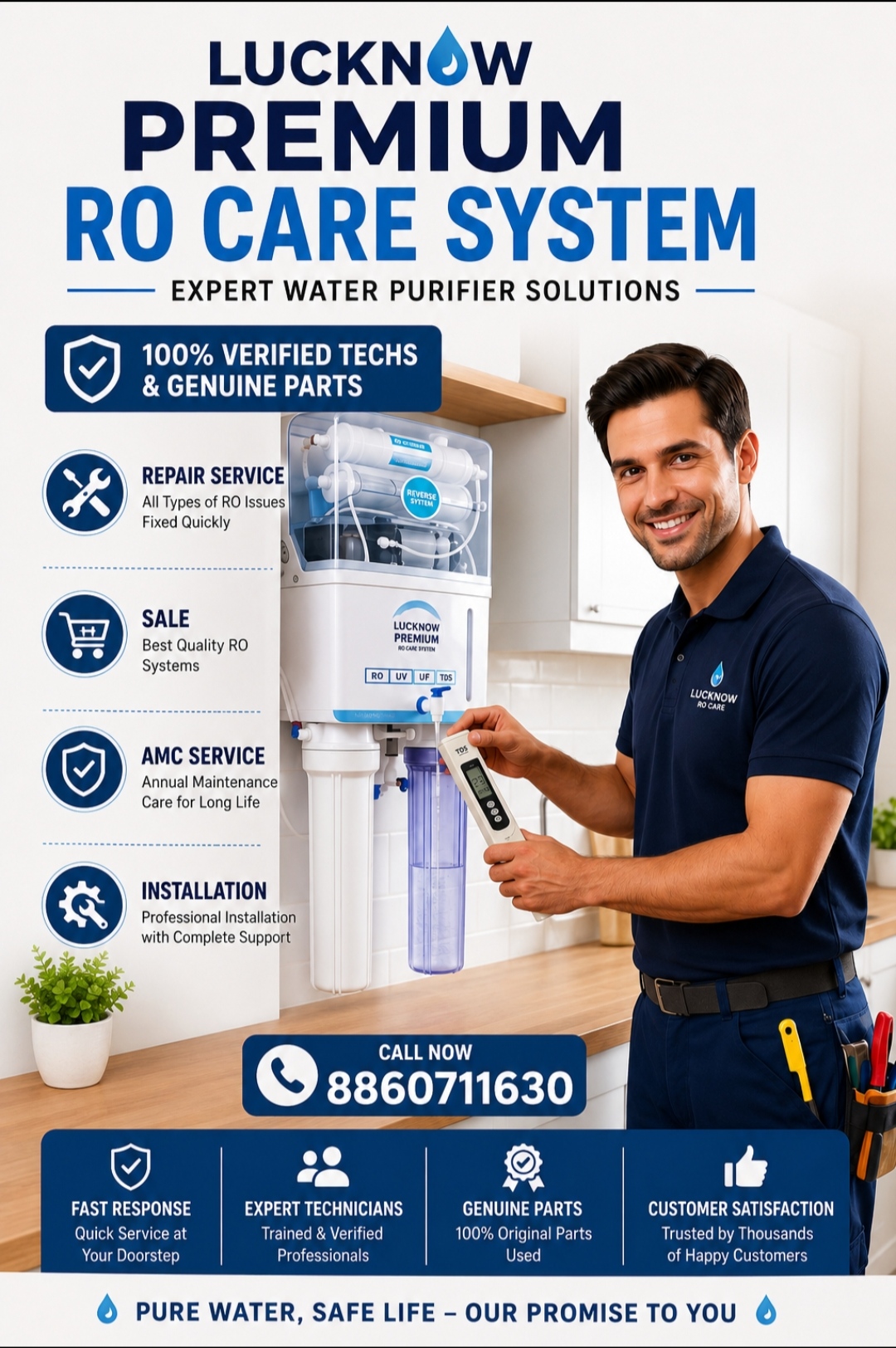 Lucknow Premium RO Care System Banner
